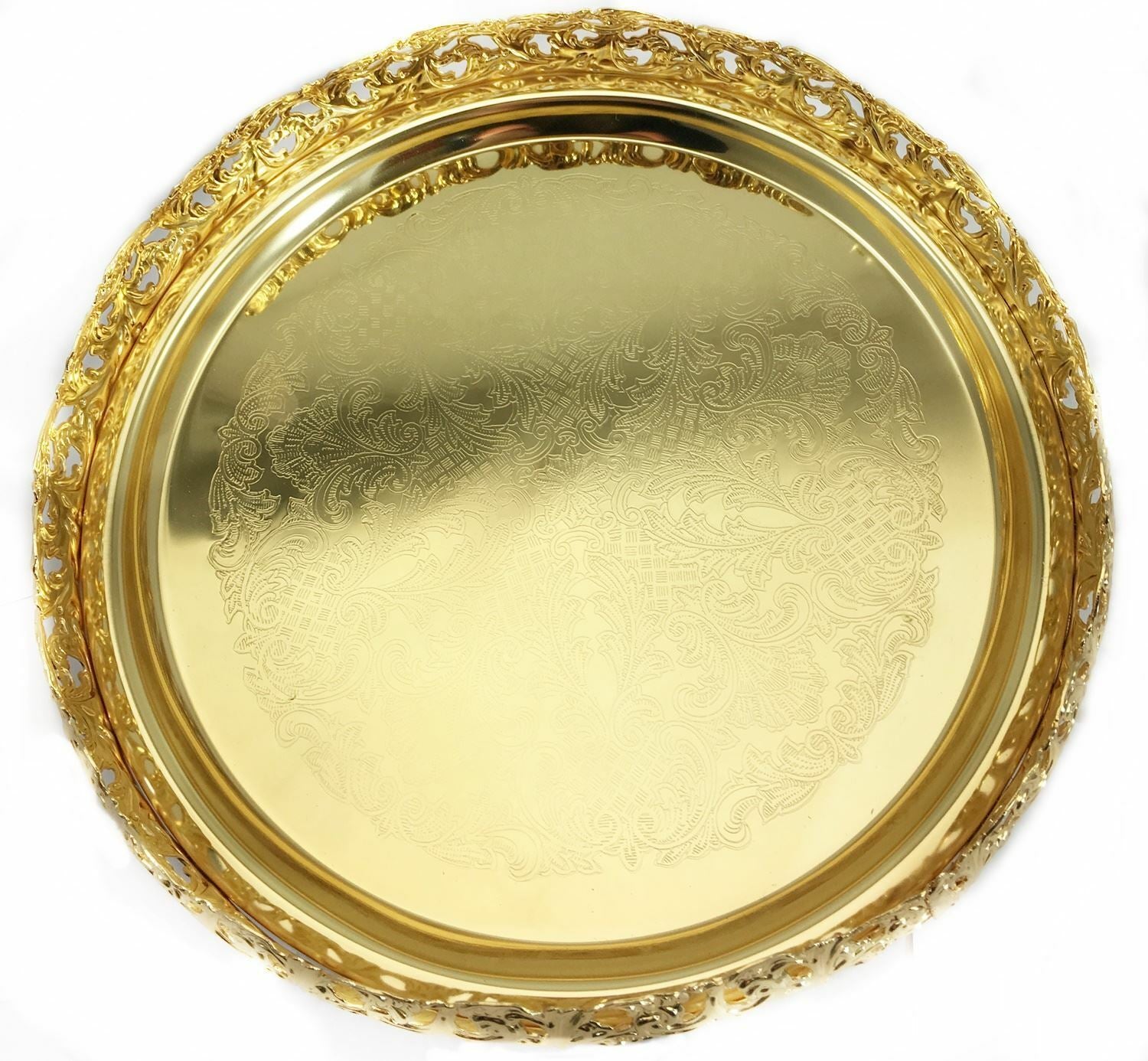 Gold Plated Decorative Tray